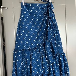 Blue printed A-line  skirt by & Other Stories